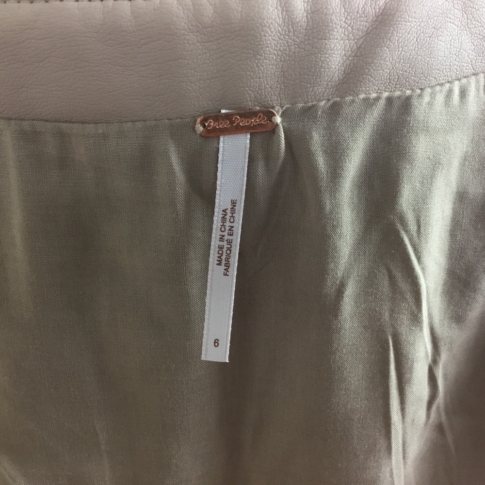 Free People Vegan Leather Skirt Sz 6 NEW - Picture 5 of 7